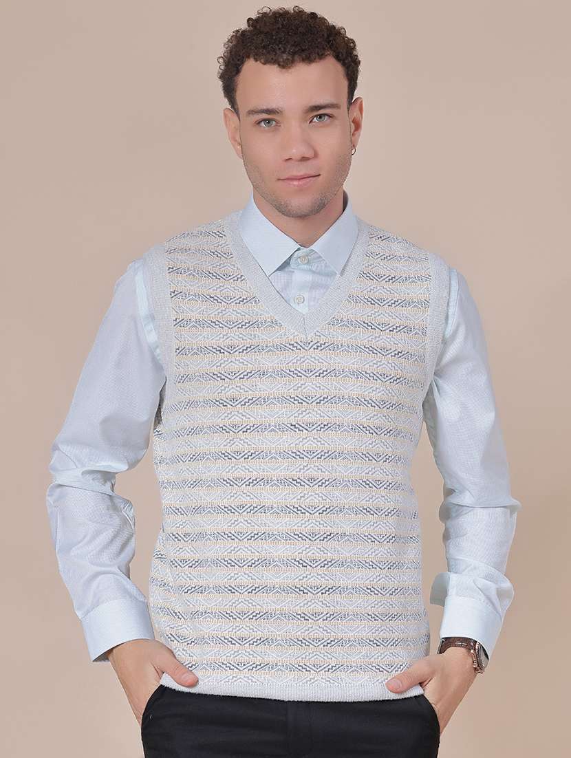 men self design sleeveless regular fit pullover - 21961964 -  Standard Image - 1