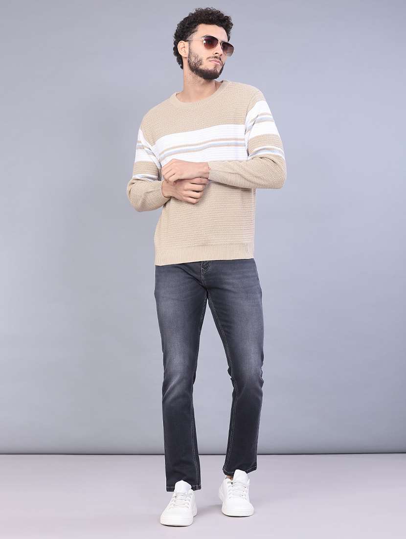 men striped long sleeve regular fit pullover  - 21961969 -  Standard Image - 4