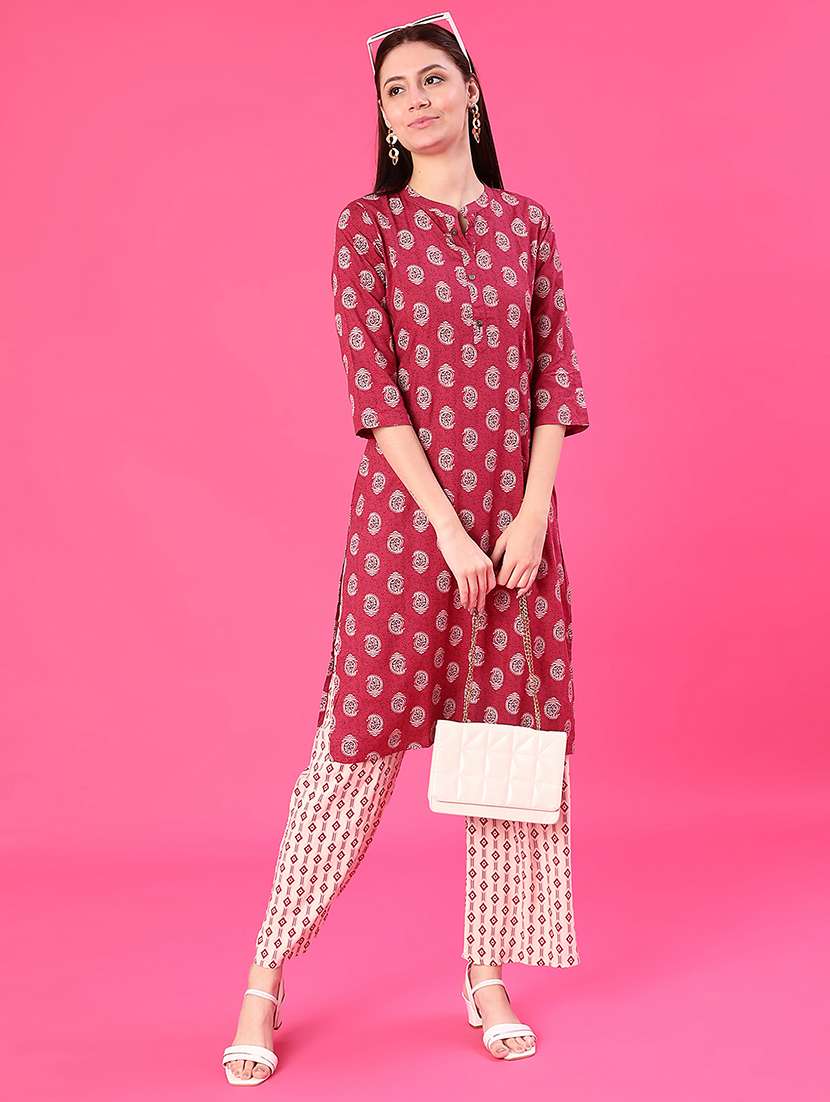 women printed kurta and palazzo set - 21961978 -  Standard Image - 1