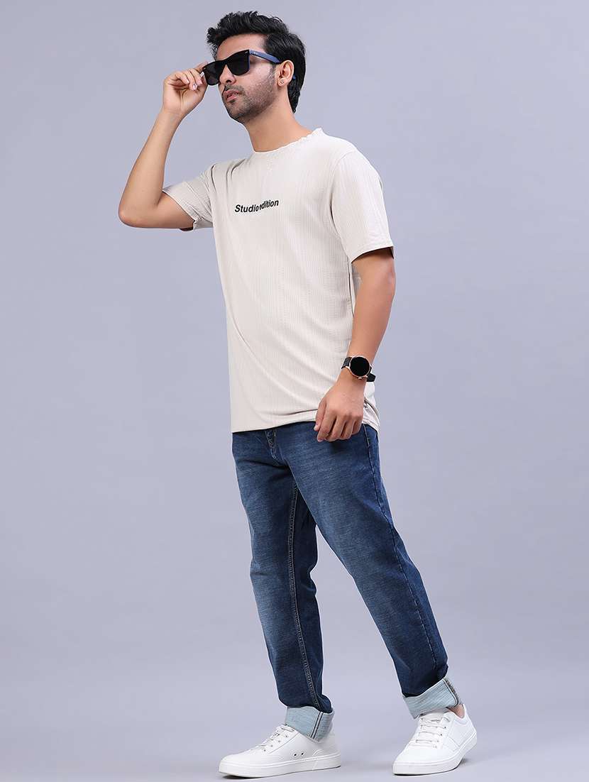 men chest print short sleeve regular fit t-shirt - 21961984 -  Standard Image - 4