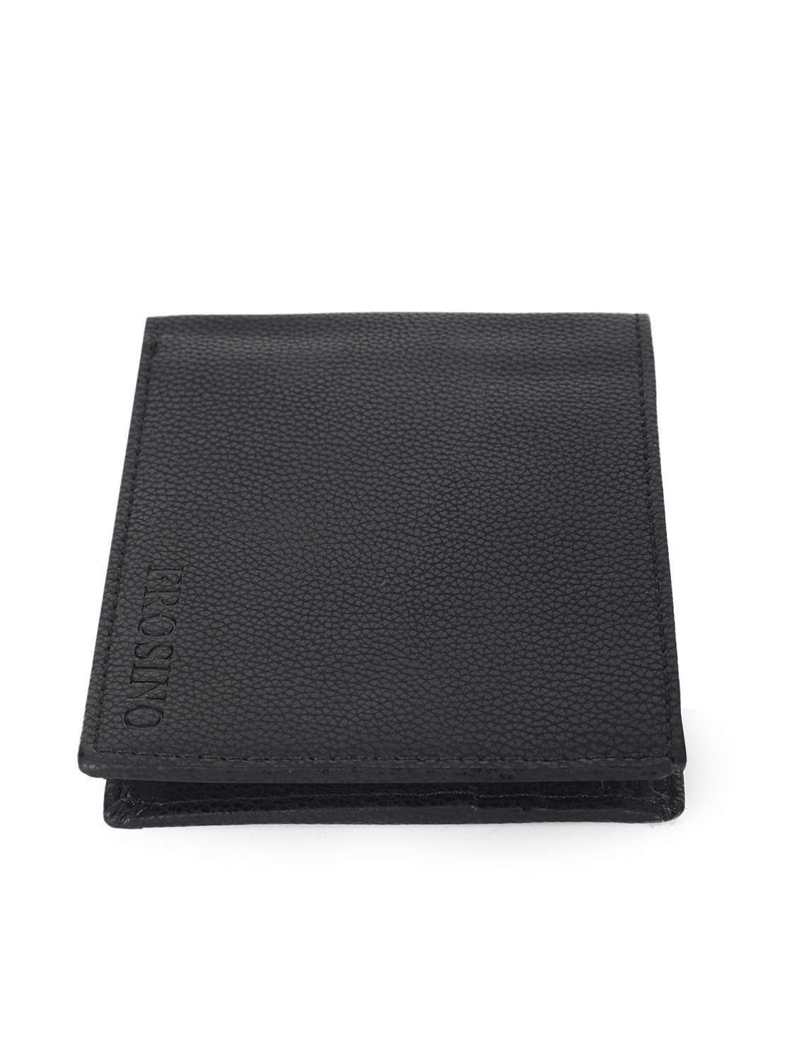 men black solid leatherette wallet - 21962009 - Standard Image - 1