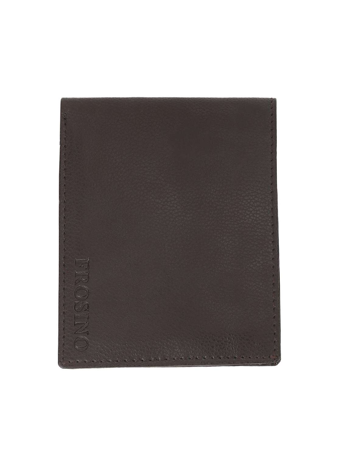 men brown solid leatherette wallet - 21962010 -  Standard Image - 1