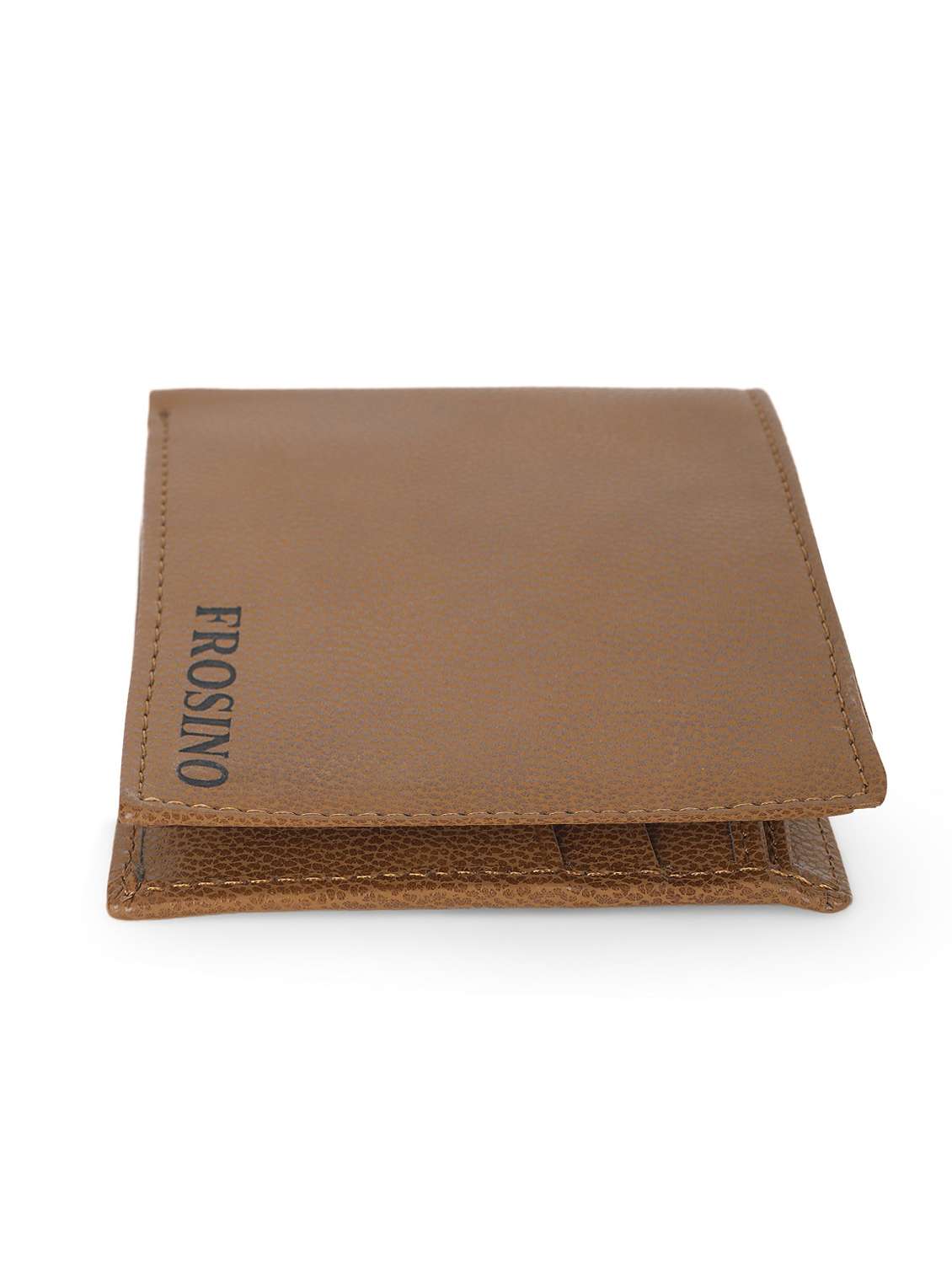 men tan solid leatherette wallet - 21962012 -  Standard Image - 1