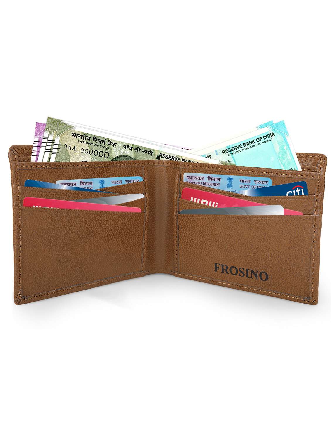 men tan solid leatherette wallet - 21962012 -  Standard Image - 4