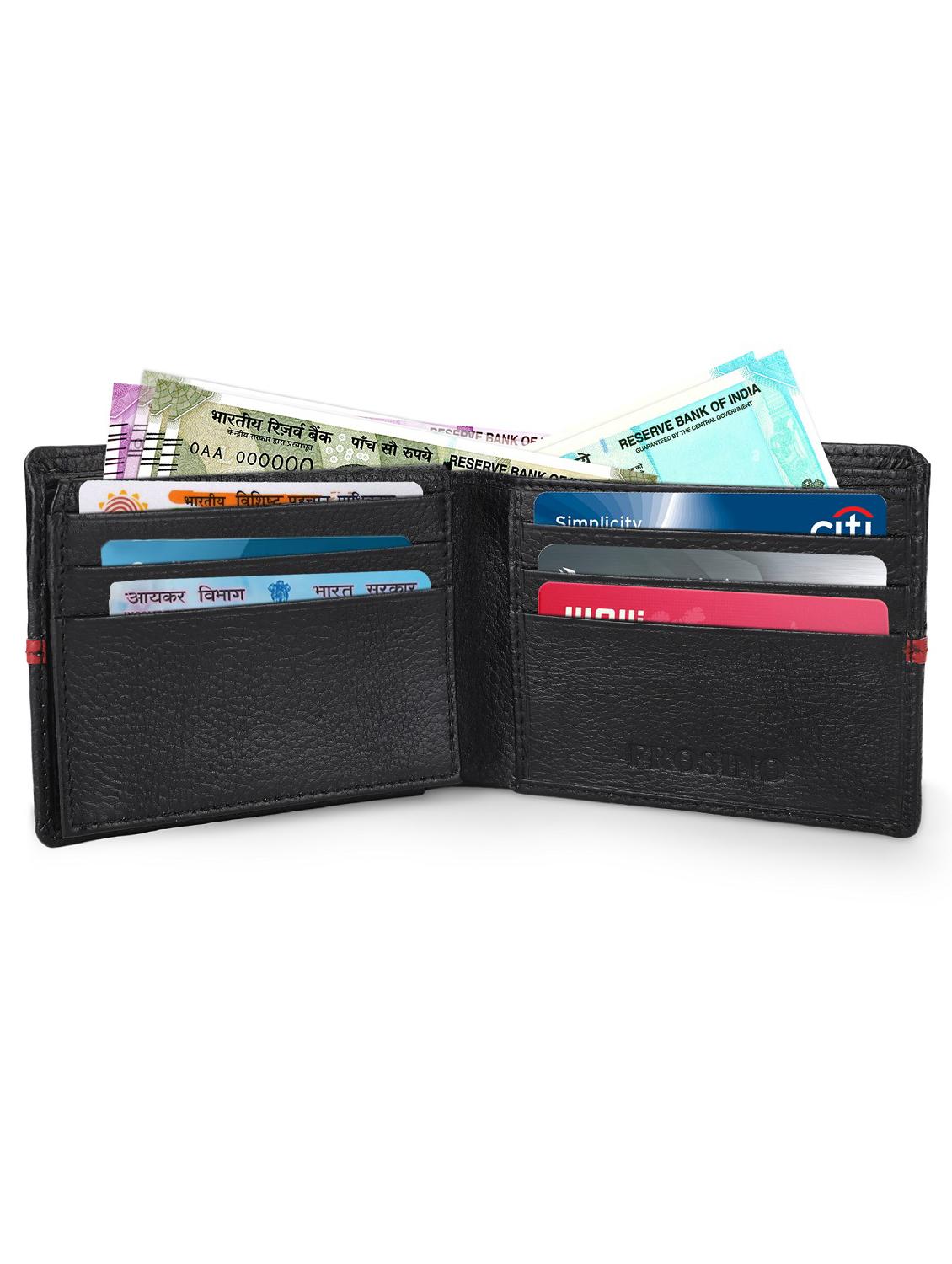 men black striped leatherette wallet - 21962013 - Standard Image - 4