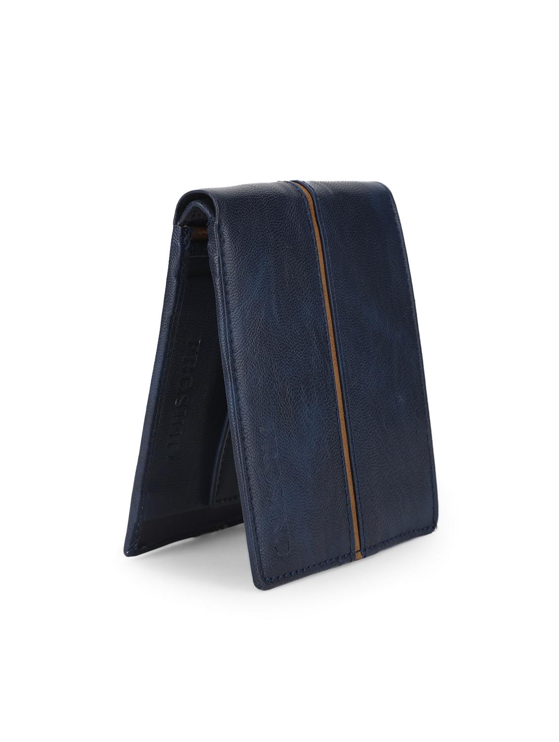 men blue striped leatherette wallet - 21962014 - Standard Image - 1