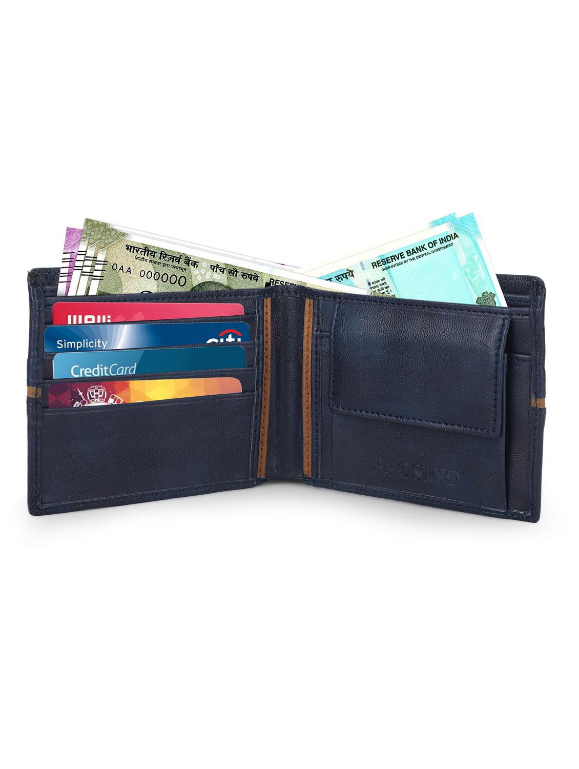 men blue striped leatherette wallet - 21962014 - Standard Image - 4
