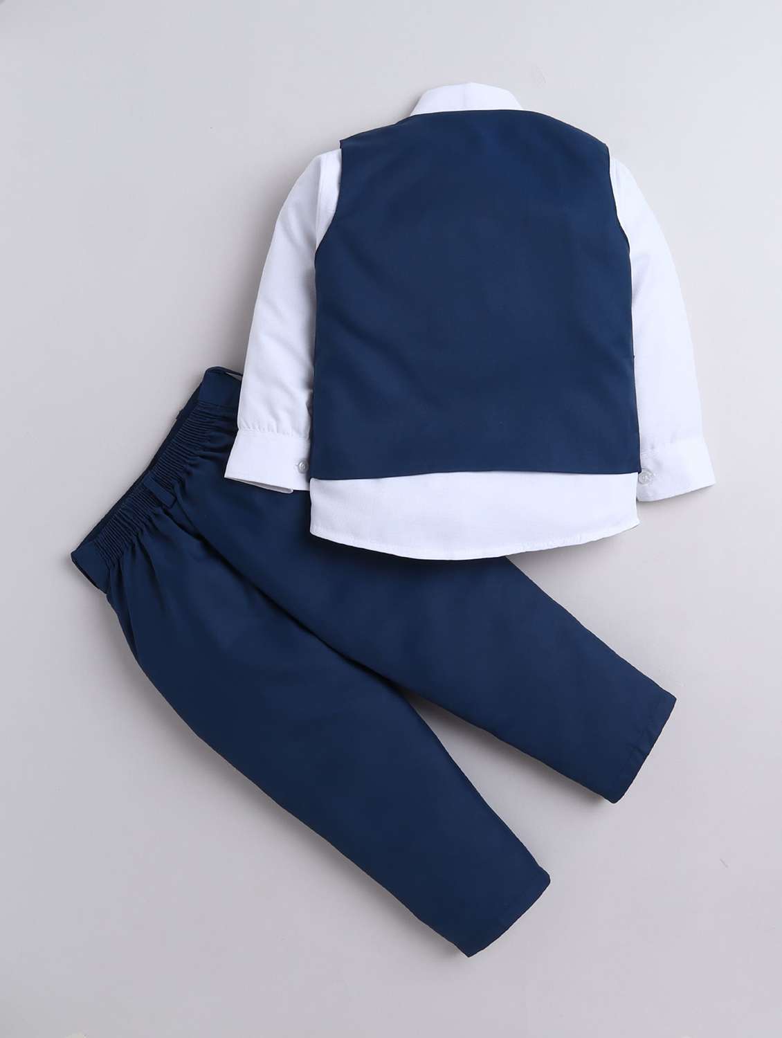 boys solid shirt and trouser with wasitcoat - 21962020 -  Standard Image - 1