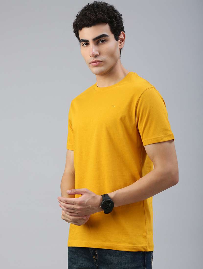 men solid short sleeve slim fit t-shirt - 21962114 -  Standard Image - 1
