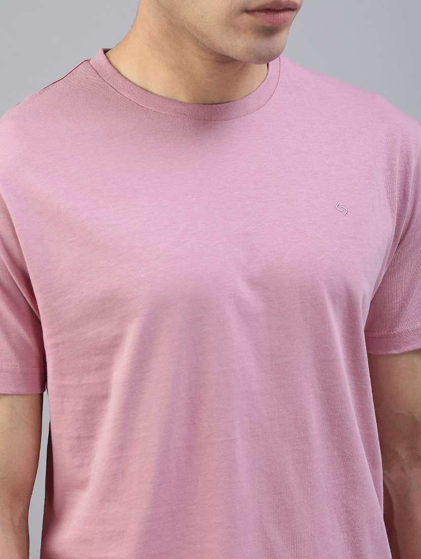 men solid short sleeve slim fit t-shirt - 21962115 -  Standard Image - 4