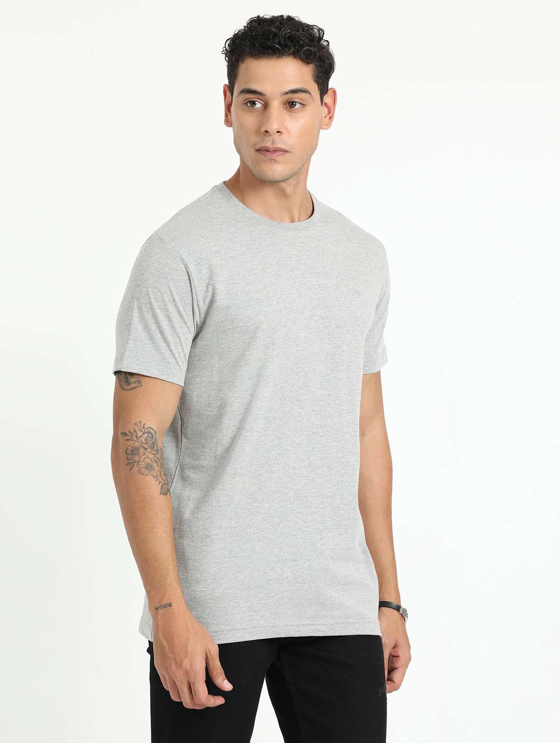 men solid short sleeve slim fit t-shirt - 21962116 -  Standard Image - 1