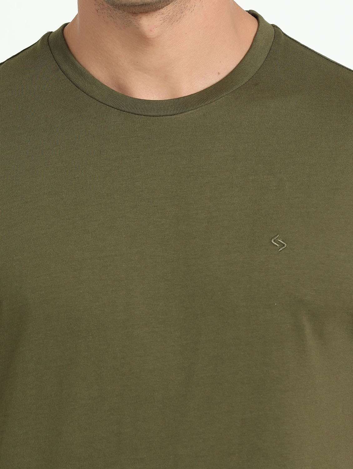 men solid short sleeve slim fit t-shirt - 21962118 -  Standard Image - 4