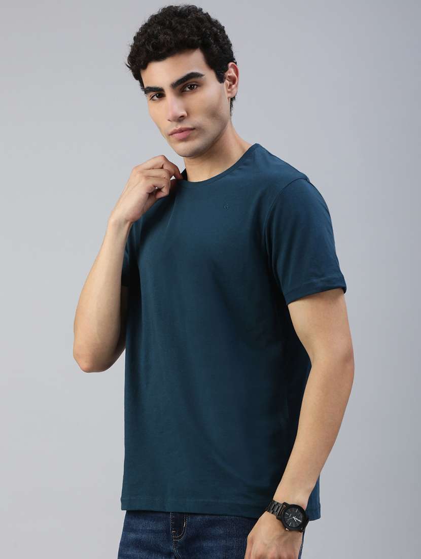 men solid short sleeve regular fit t-shirt - 21962119 -  Standard Image - 1