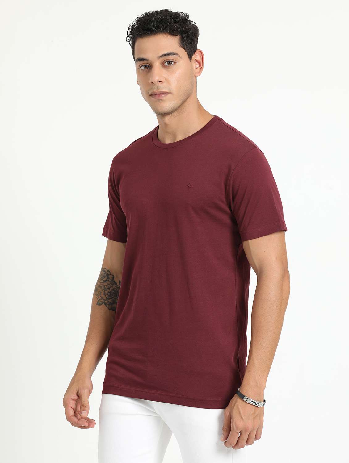 men solid short sleeve regular fit t-shirt - 21962121 -  Standard Image - 1