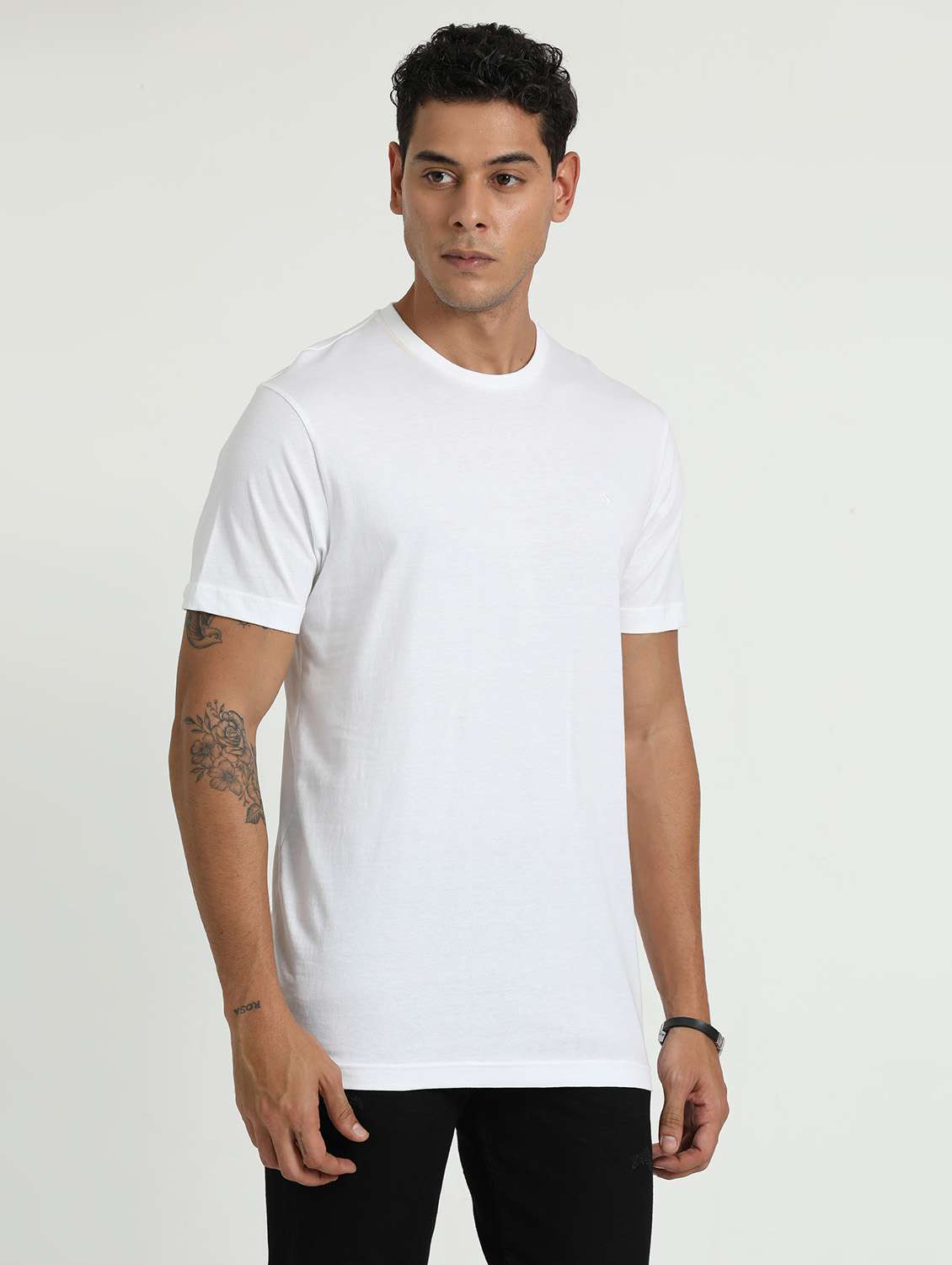 men solid short sleeve regular fit t-shirt - 21962122 -  Standard Image - 1