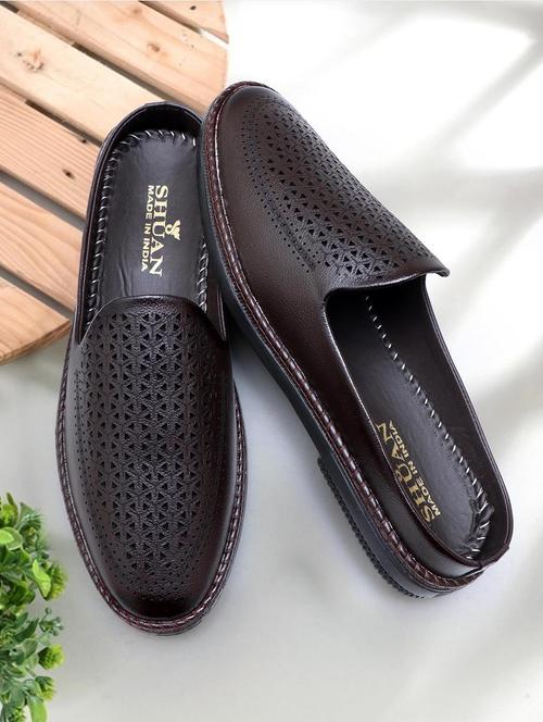 men brown cut work slip on mule - 21962131 - Standard Image - 0