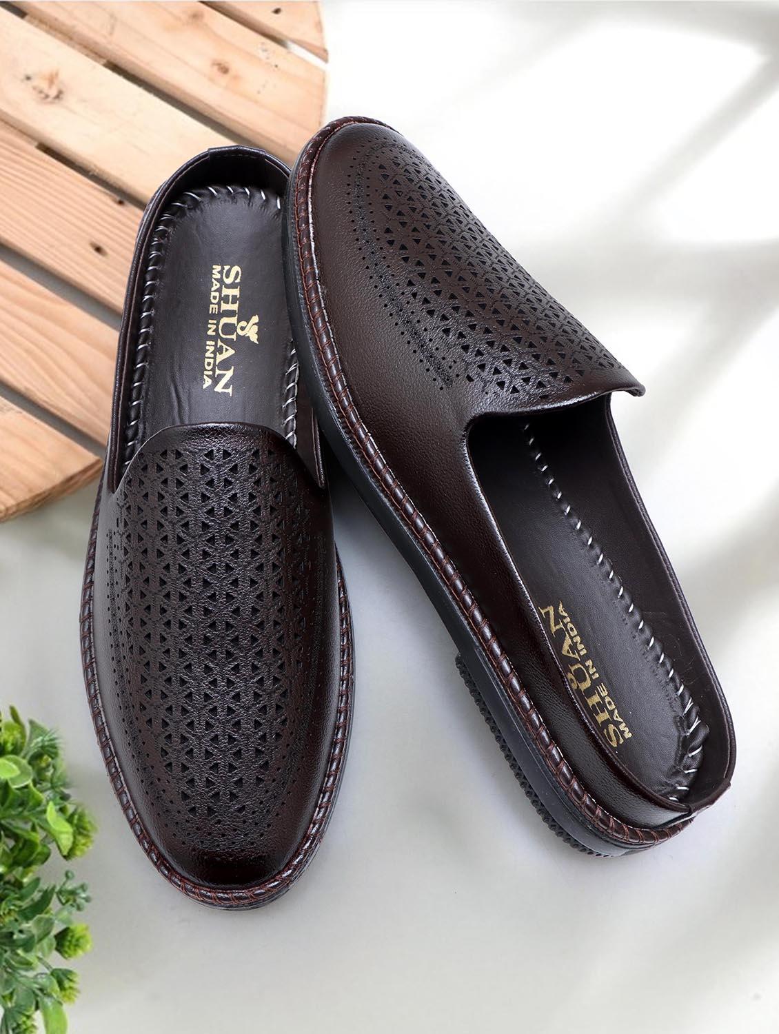 men brown cut work slip on mule - 21962131 - Zoom Image - 0