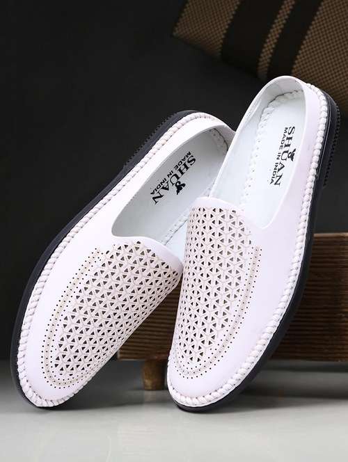 men white cut work slip on mule - 21962132 -  Standard Image - 0