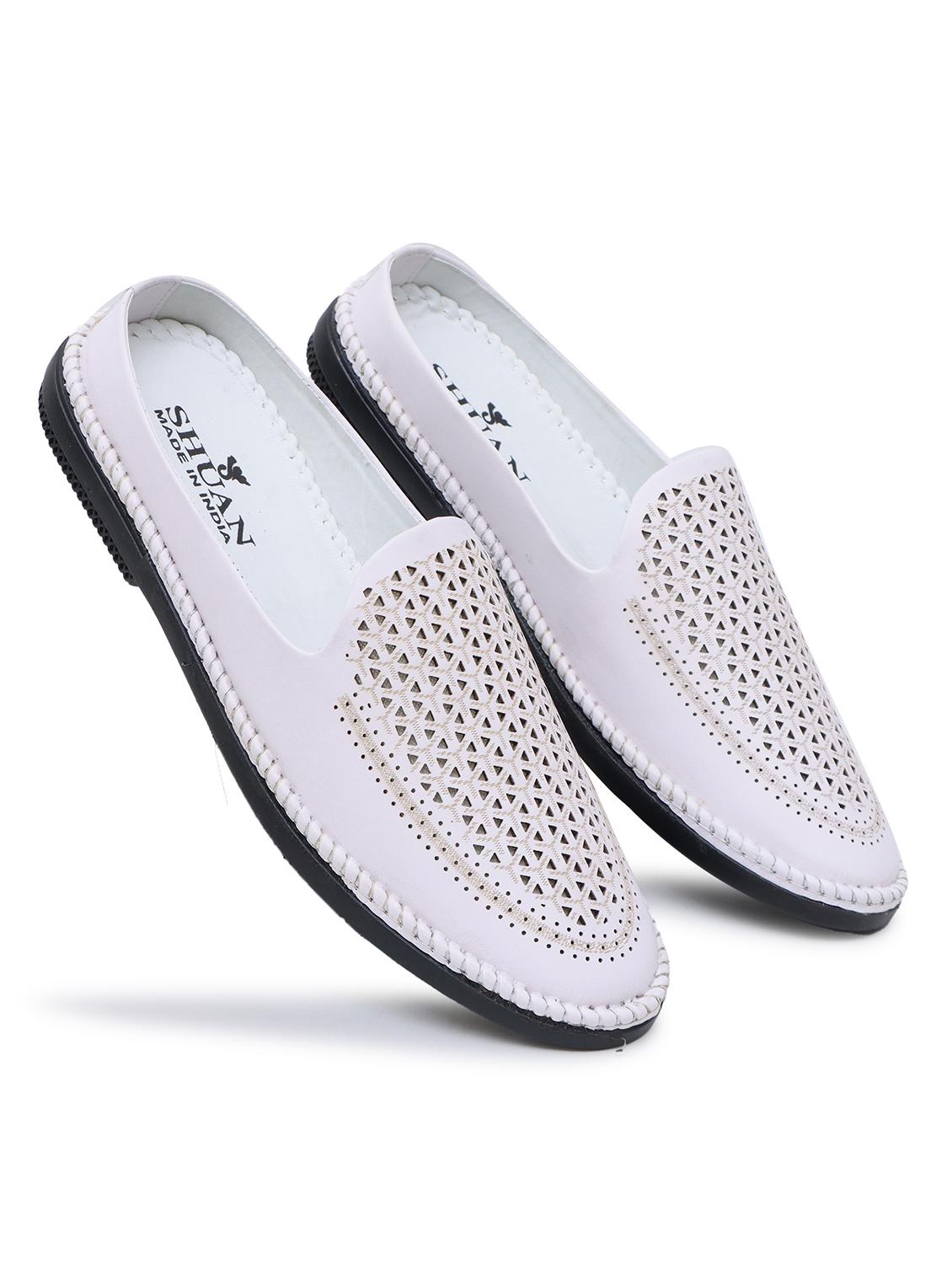 men white cut work slip on mule - 21962132 - Standard Image - 1