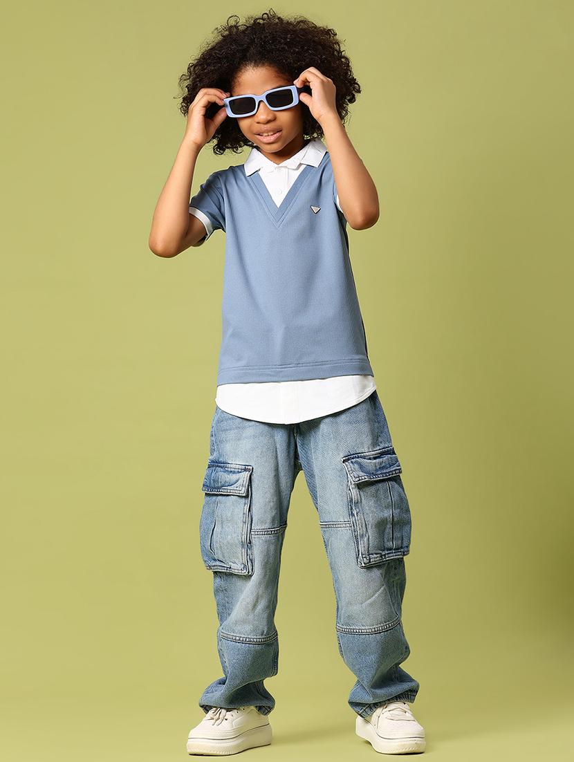 boys solid short sleeve regular fit polo t-shirt - 21962144 - Standard Image - 4