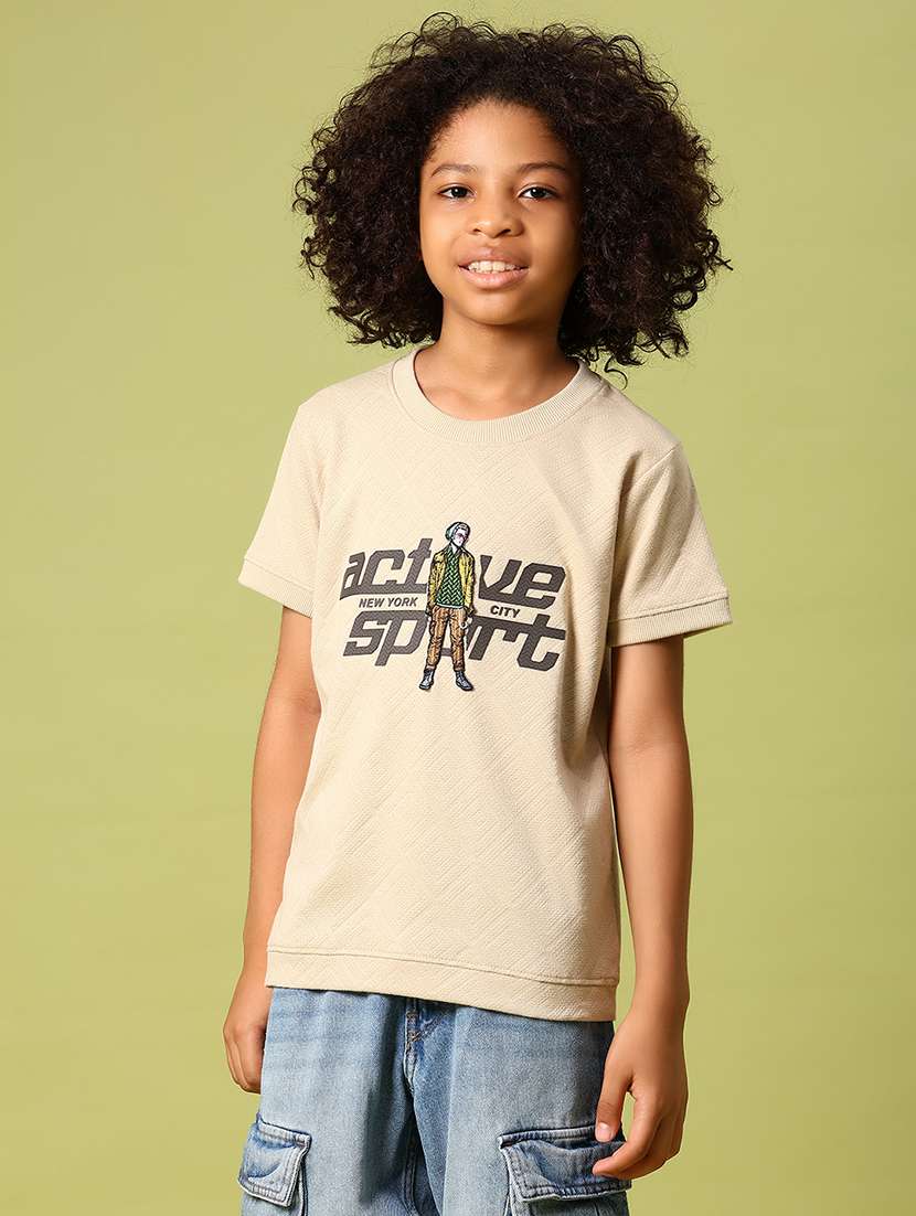 boys printed short sleeve regular fit t-shirt - 21962145 -  Standard Image - 1