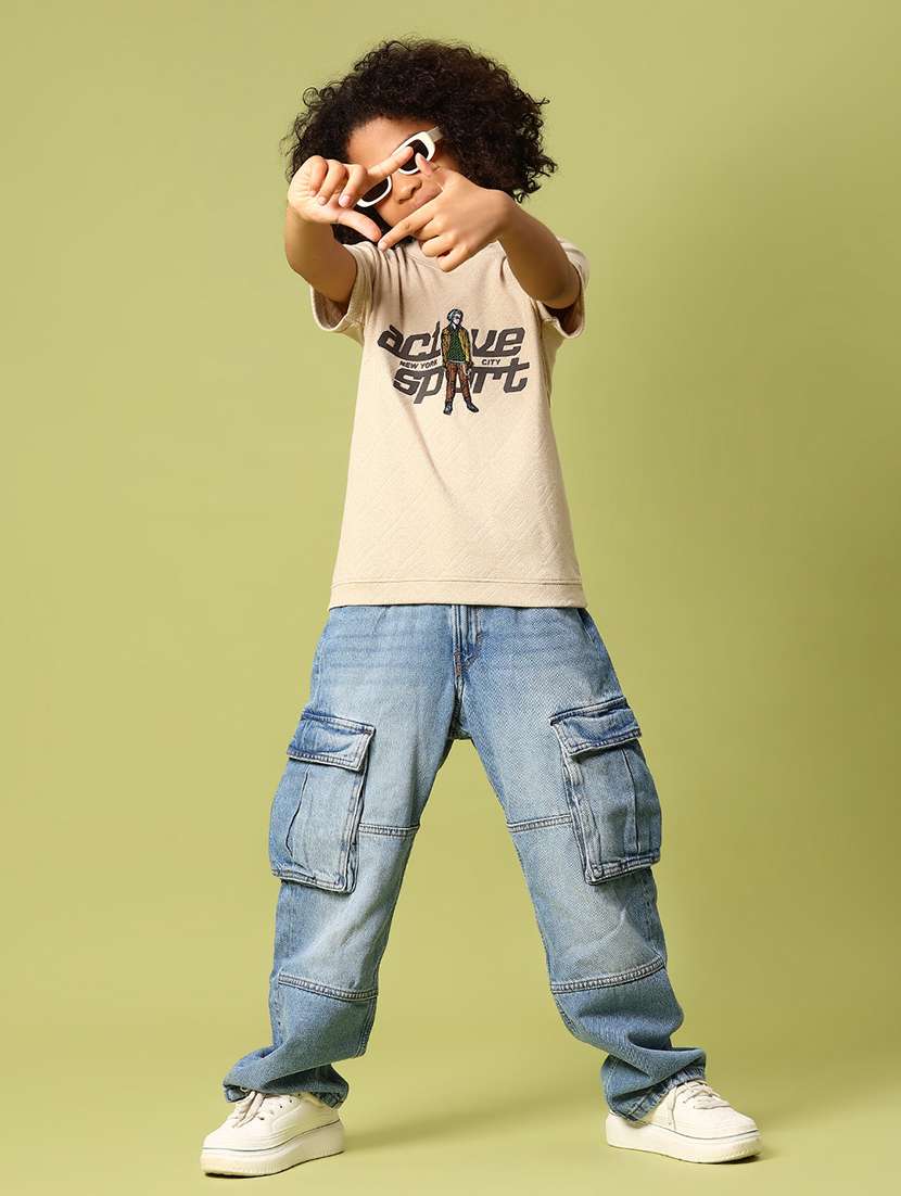 boys printed short sleeve regular fit t-shirt - 21962145 -  Standard Image - 4