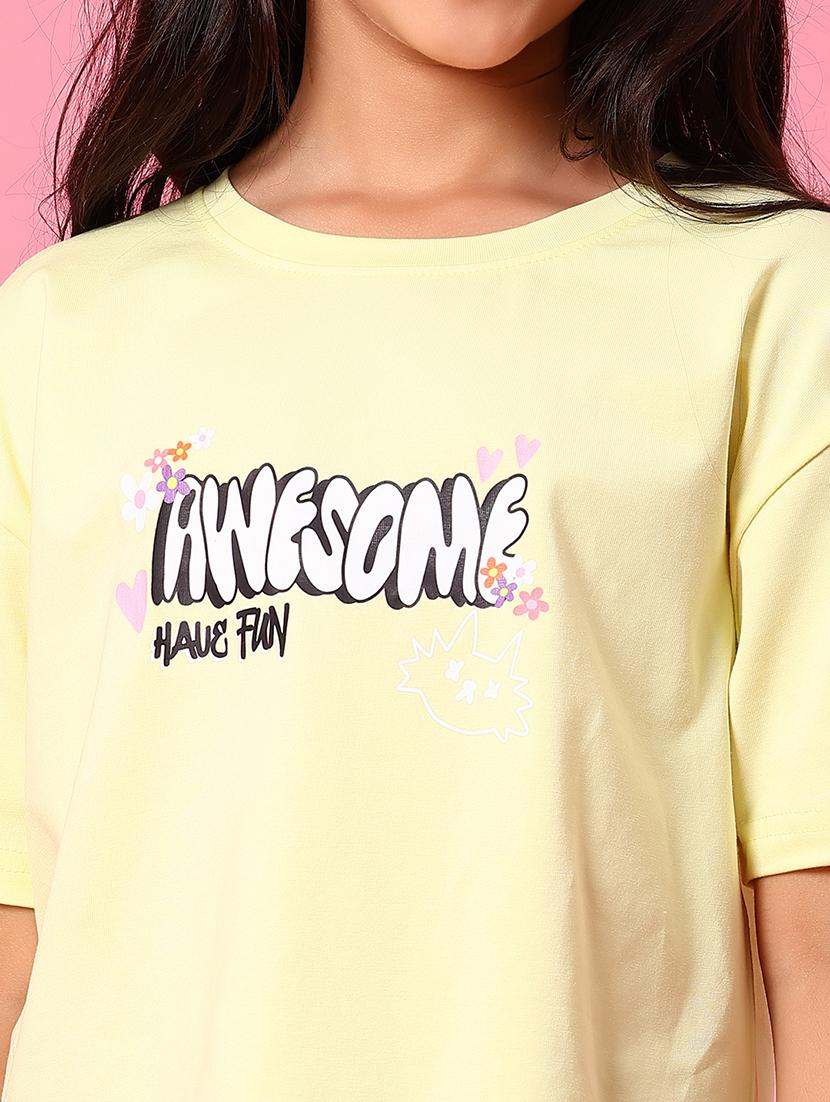 girls printed short sleeves tee - 21962149 - Standard Image - 4
