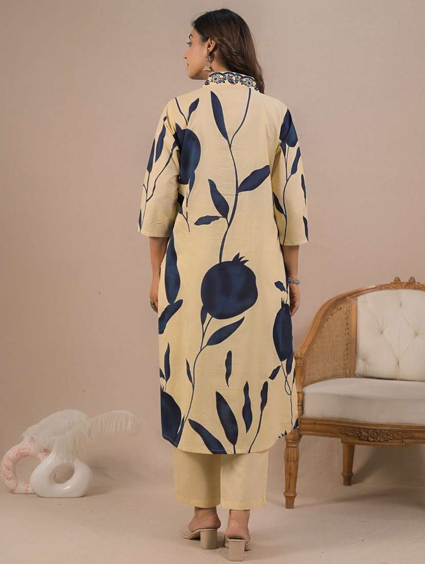 women three quarter sleeve kurta pant with dupatta set - 21962200 -  Standard Image - 4