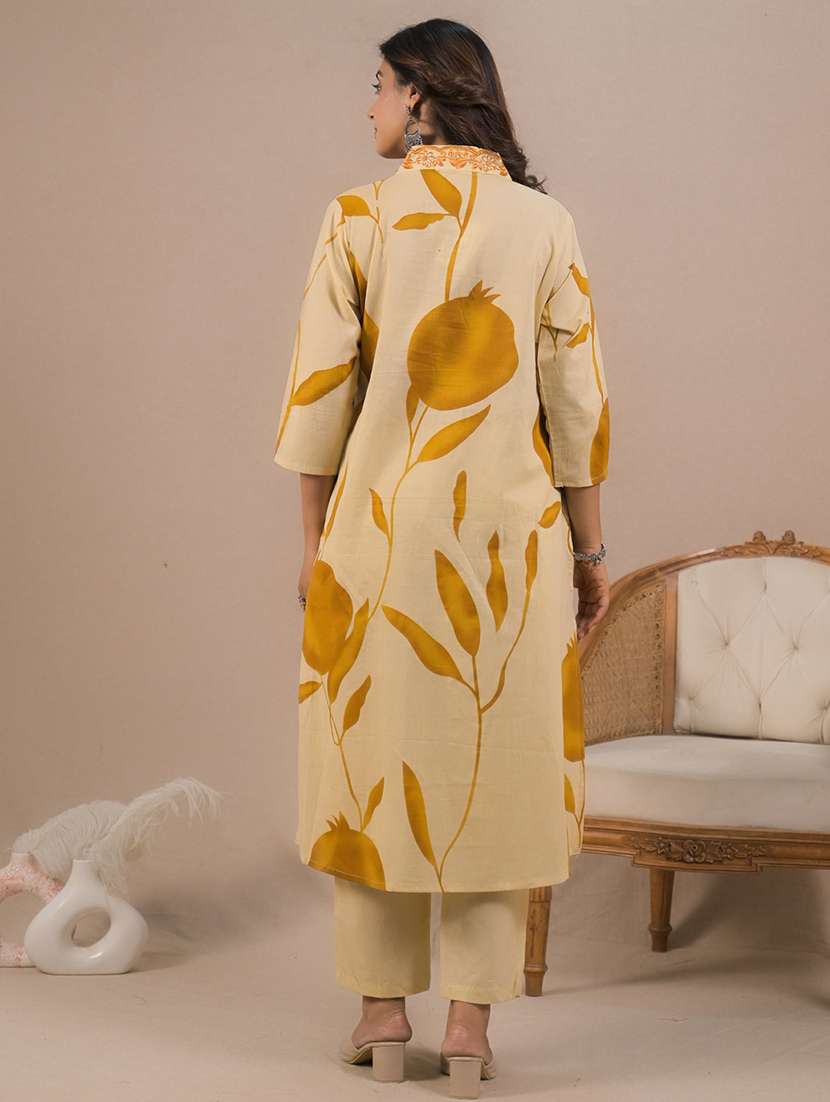 women three quarter sleeve kurta pant with dupatta set - 21962204 -  Standard Image - 4