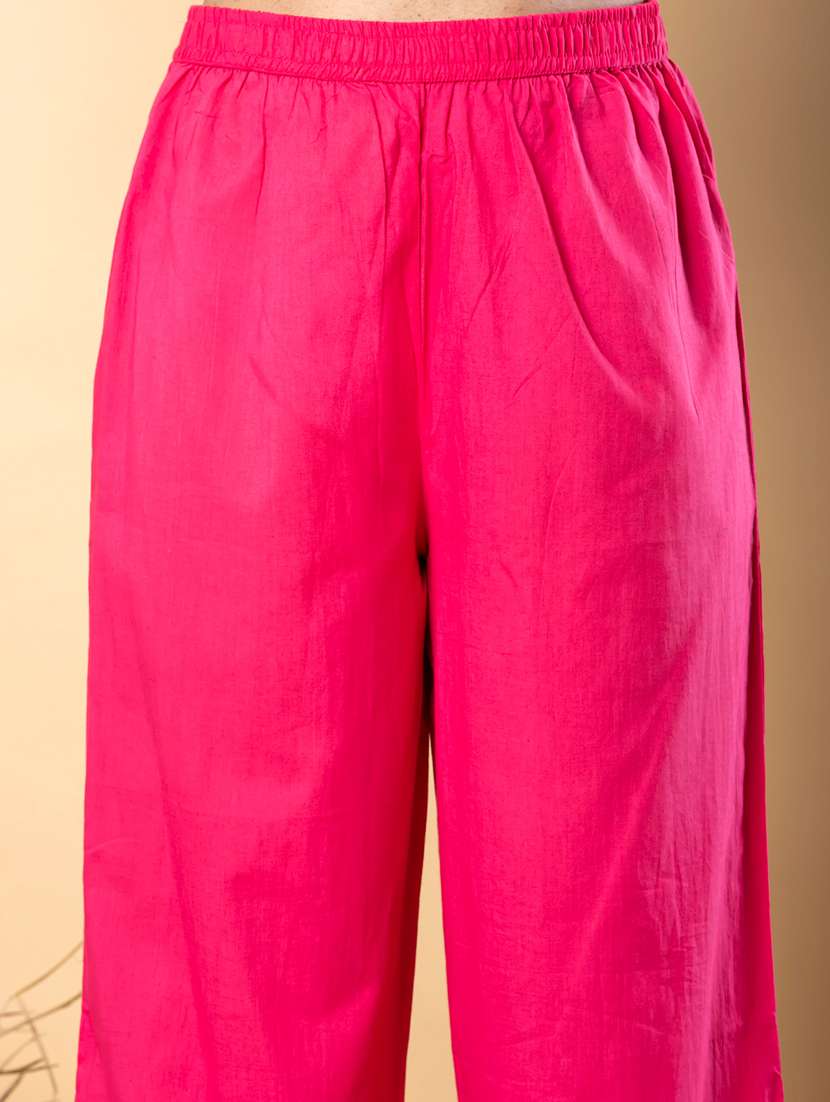 women printed three quarter sleeve kurta pant set - 21962227 -  Standard Image - 4