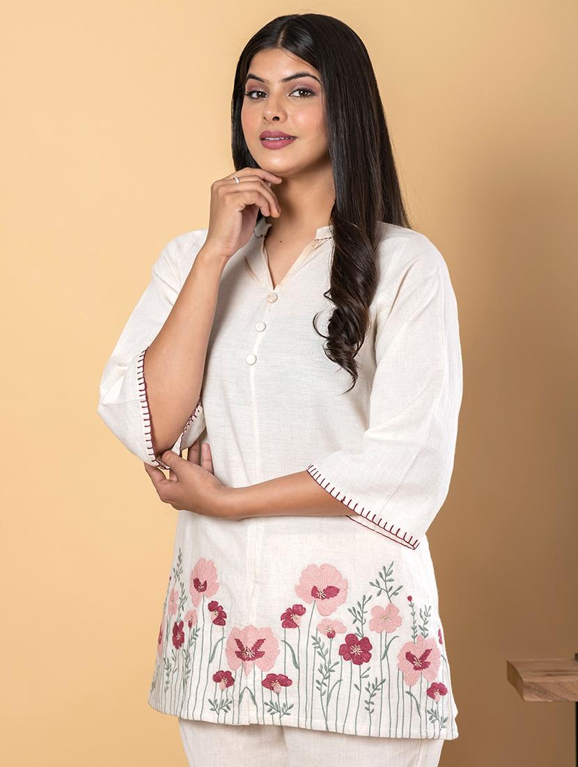 women three quarter sleeve ethnic co-ord set - 21962326 - Standard Image - 4