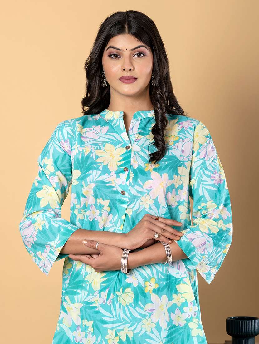 women three quarter sleeve ethnic co-ord set - 21962330 -  Standard Image - 4