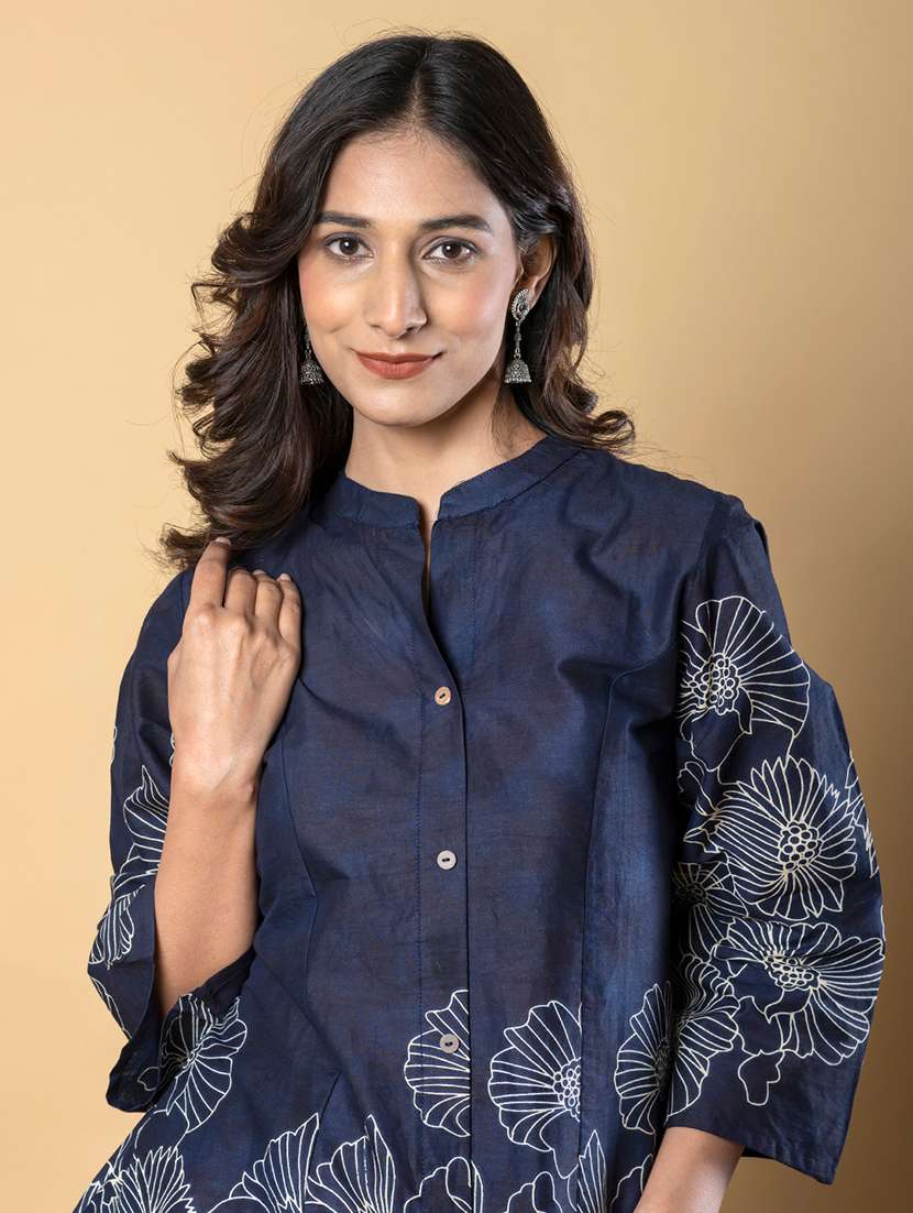 women three quarter sleeve ethnic co-ord set - 21962362 -  Standard Image - 4