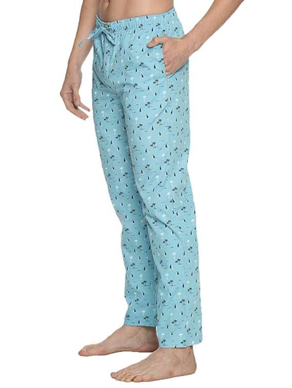 men printed mid rise loungewear pyjama - 21962387 -  Standard Image - 1