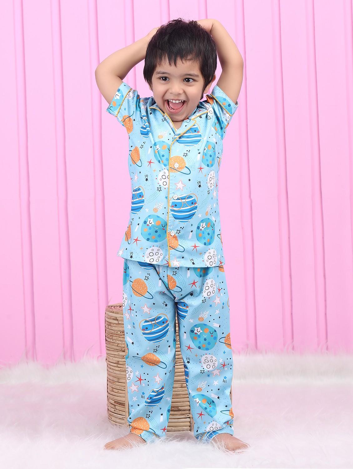 boys printed short sleeve nightwear pyjama set - 21962404 -  Standard Image - 1