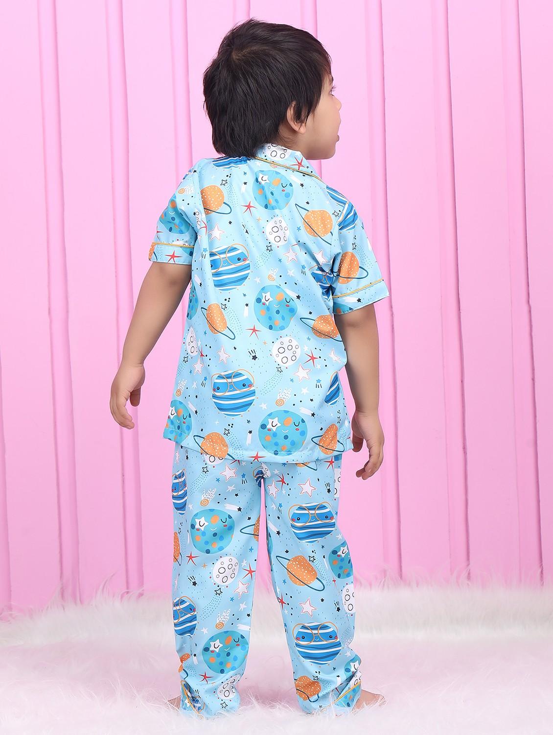 boys printed short sleeve nightwear pyjama set - 21962404 - Standard Image - 4
