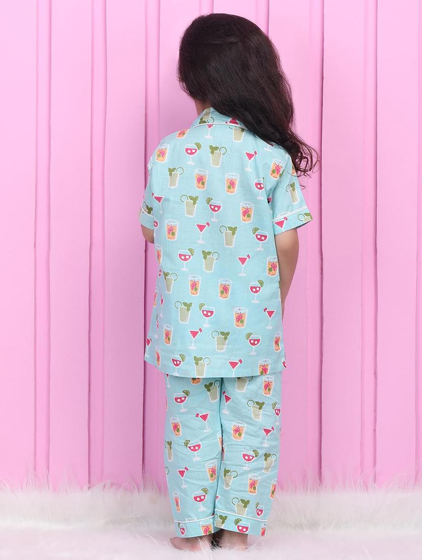 girls printed nightwear pyjama set - 21962405 - Standard Image - 4