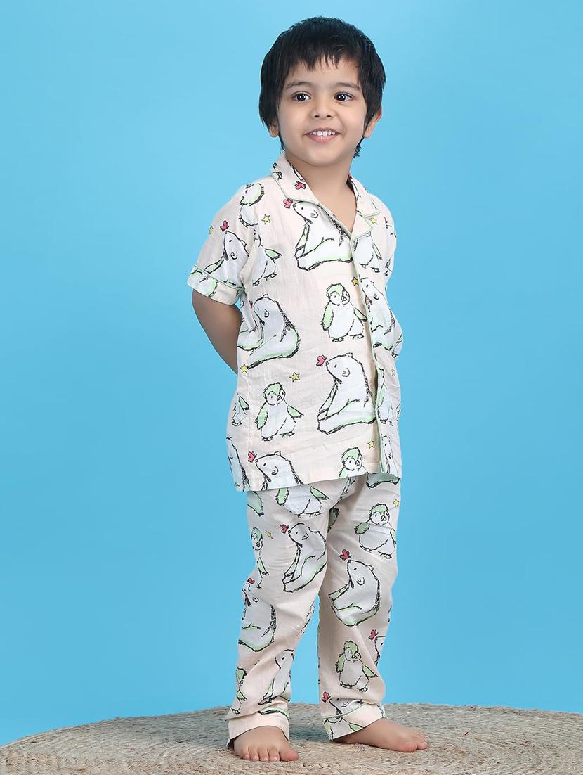 boys printed nightwear pyjama set - 21962406 -  Standard Image - 1