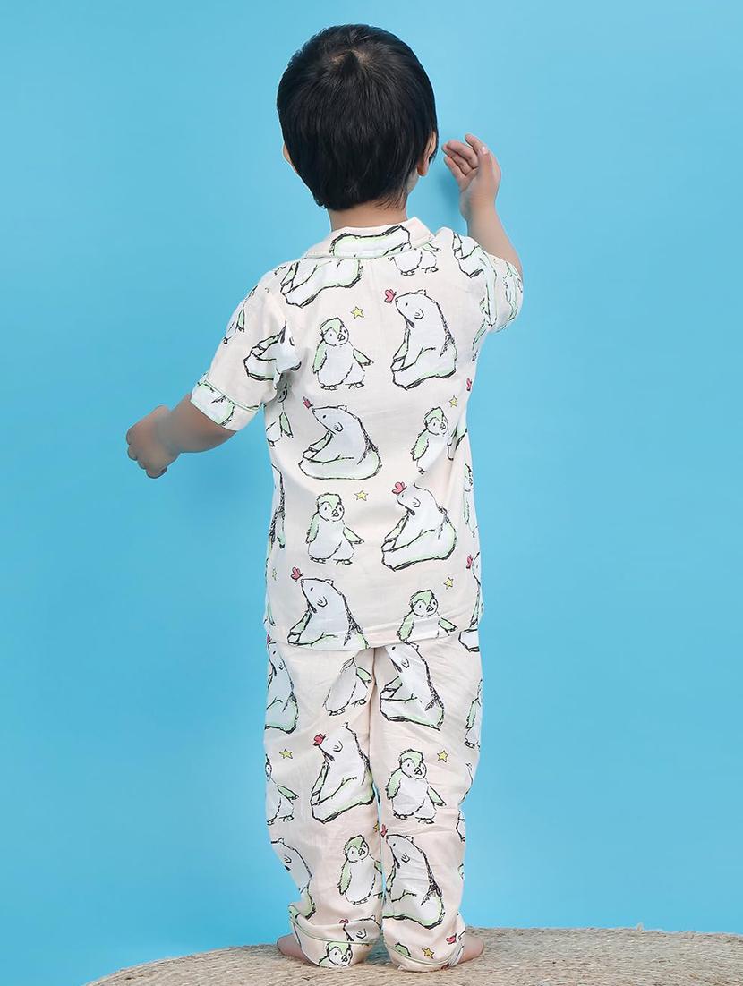 boys printed nightwear pyjama set - 21962406 - Standard Image - 4