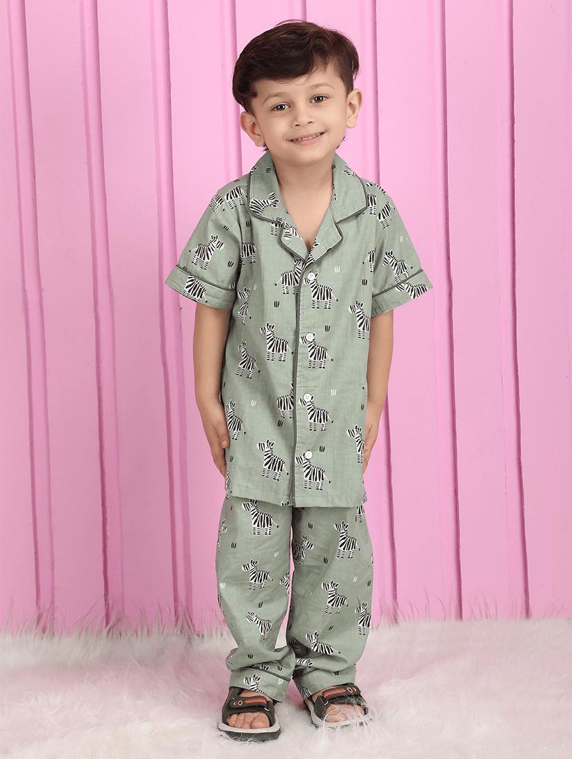 boys printed short sleeve nightwear pyjama set - 21962407 -  Standard Image - 1