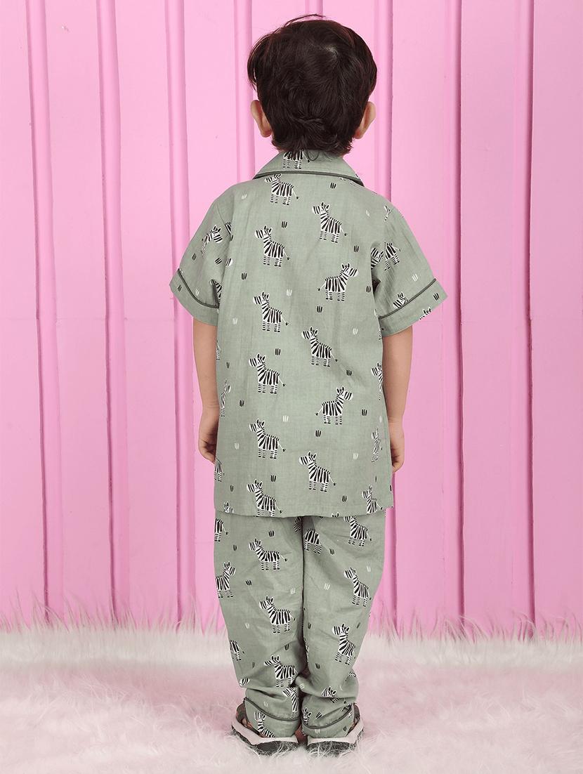 boys printed short sleeve nightwear pyjama set - 21962407 - Standard Image - 4