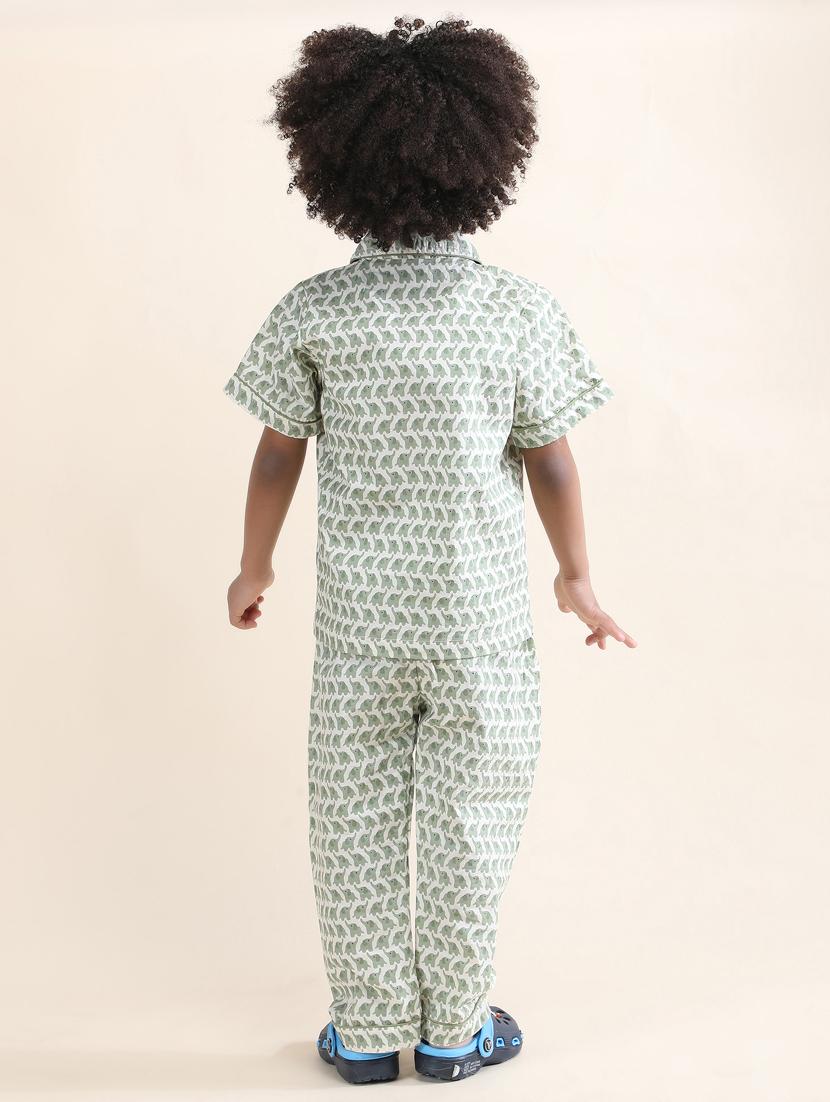 boys printed nightwear pyjama set - 21962411 - Standard Image - 4