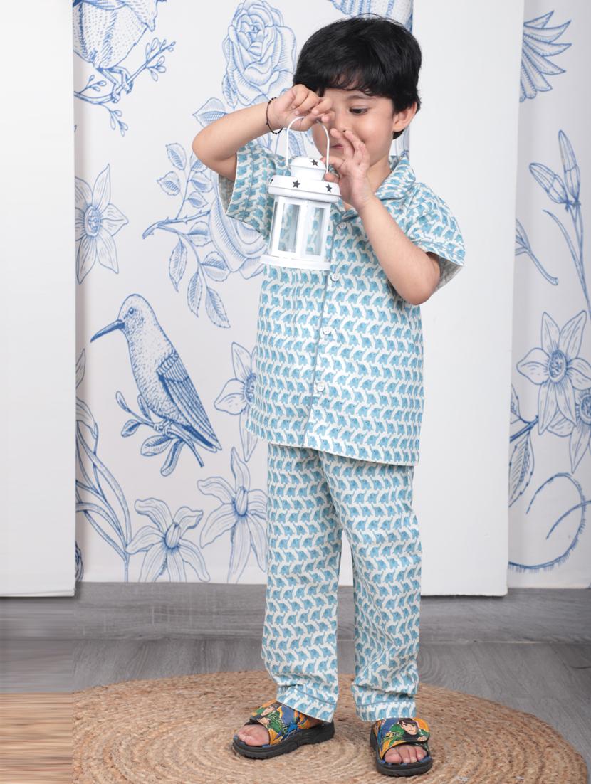 boys printed nightwear pyjama set - 21962412 -  Standard Image - 1