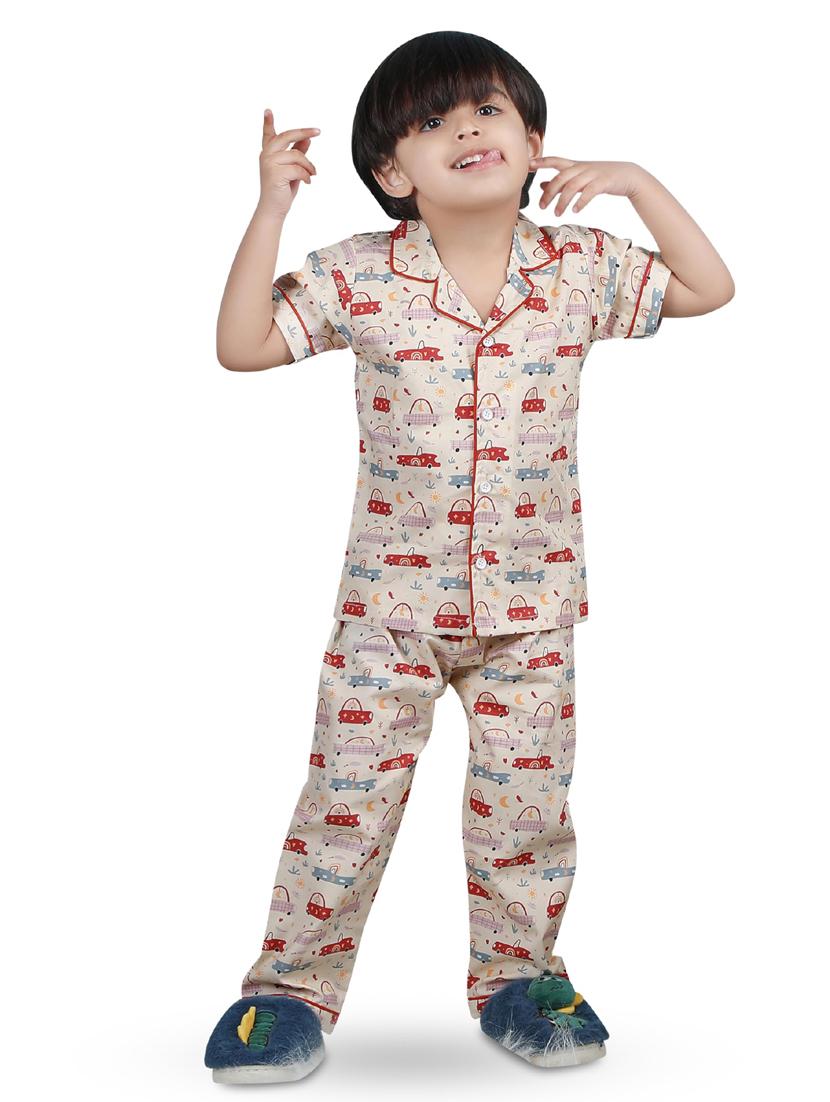 boys printed nightwear pyjama set - 21962414 -  Standard Image - 1