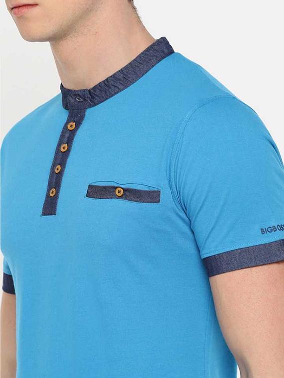 men solid short sleeve regular fit t-shirt - 21962421 - Standard Image - 4
