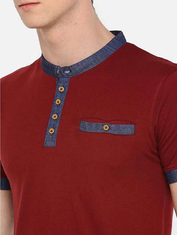 men solid short sleeve regular fit t-shirt - 21962422 -  Standard Image - 4