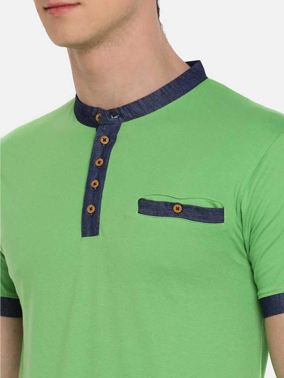 men solid short sleeve regular fit t-shirt - 21962423 - Standard Image - 4