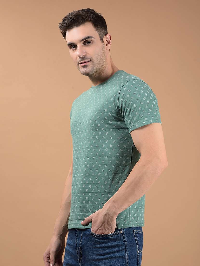 men printed short sleeve slim fit t-shirt - 21962433 -  Standard Image - 1