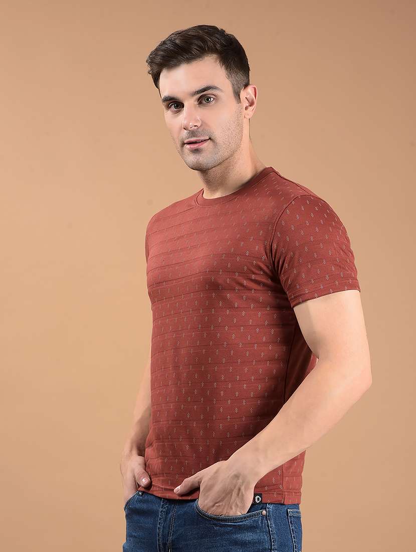 men printed short sleeve slim fit t-shirt - 21962435 -  Standard Image - 1