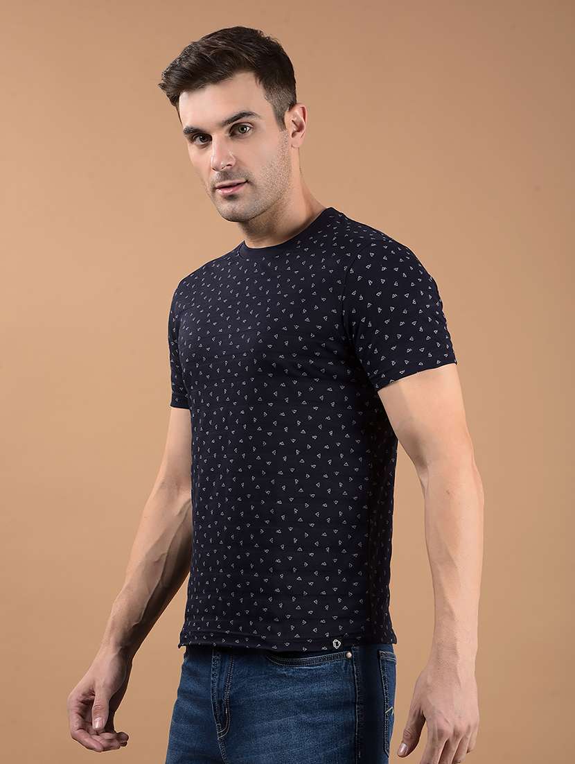 men printed short sleeve slim fit t-shirt - 21962437 -  Standard Image - 1